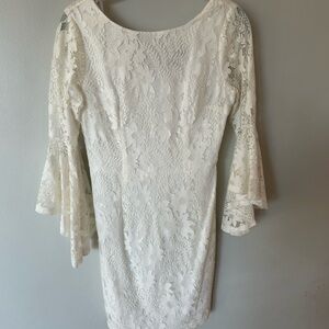 Elegant White Lace Dress